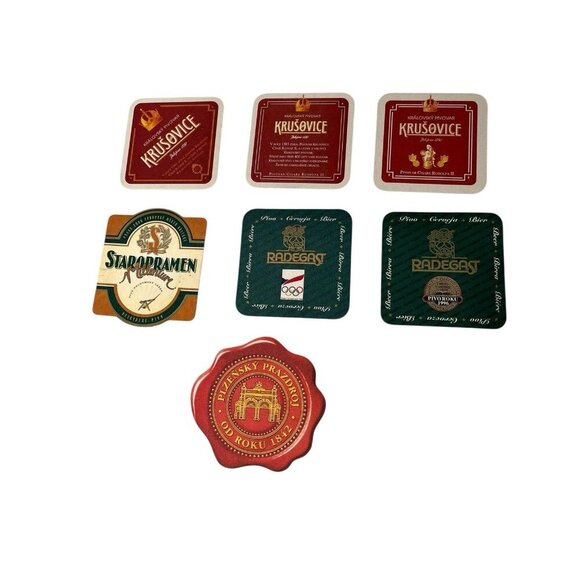 Set of 7 Coasters Collectibles Bar Decor - Picture 1 of 5